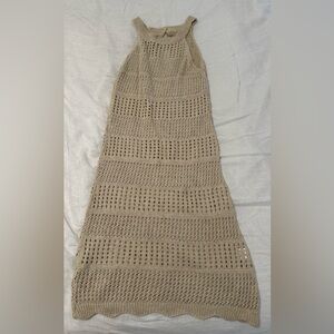 Beige Knit Maxi Dress size S/M